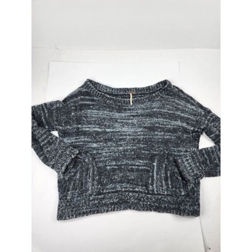 Free People Sweater Womens Knit Alpaca Wool Blend Crop Pullover Top Size S/P‎